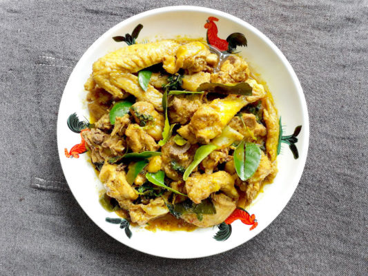 Image of Thai Style Dry Curry cooked with kampung chicken freshly prepared by home chef