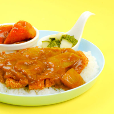 Image of zesty Japanese Curry Chicken Katsu with egg