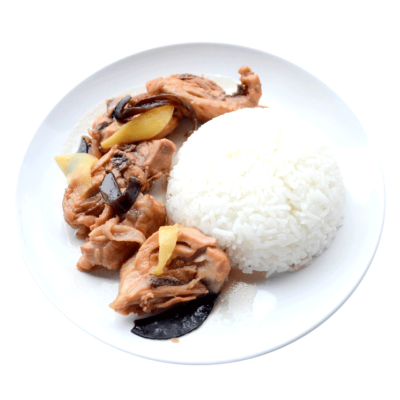 Image of Authentic Ginger Wine Chicken served with rice prepared by home chef