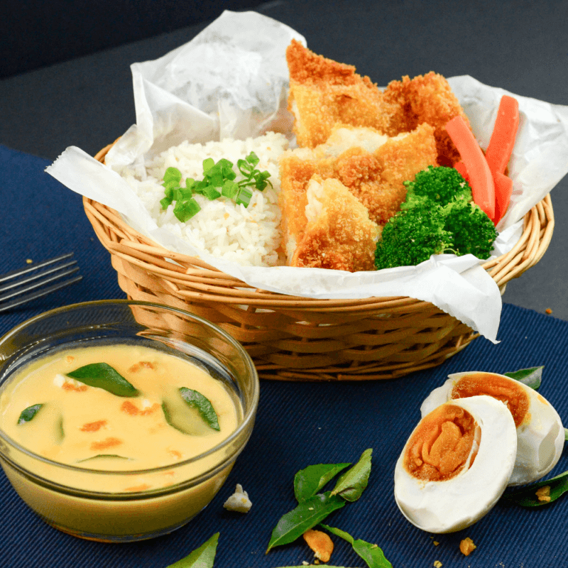 Homemade Salted egg sauce with Dory fish set delivery