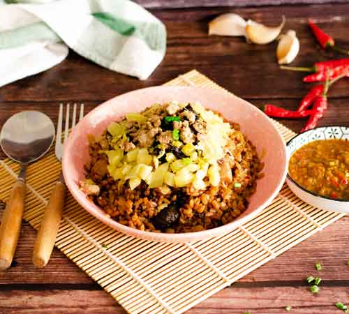 (Set) Fragrant Chicken & Mushroom Yam Rice