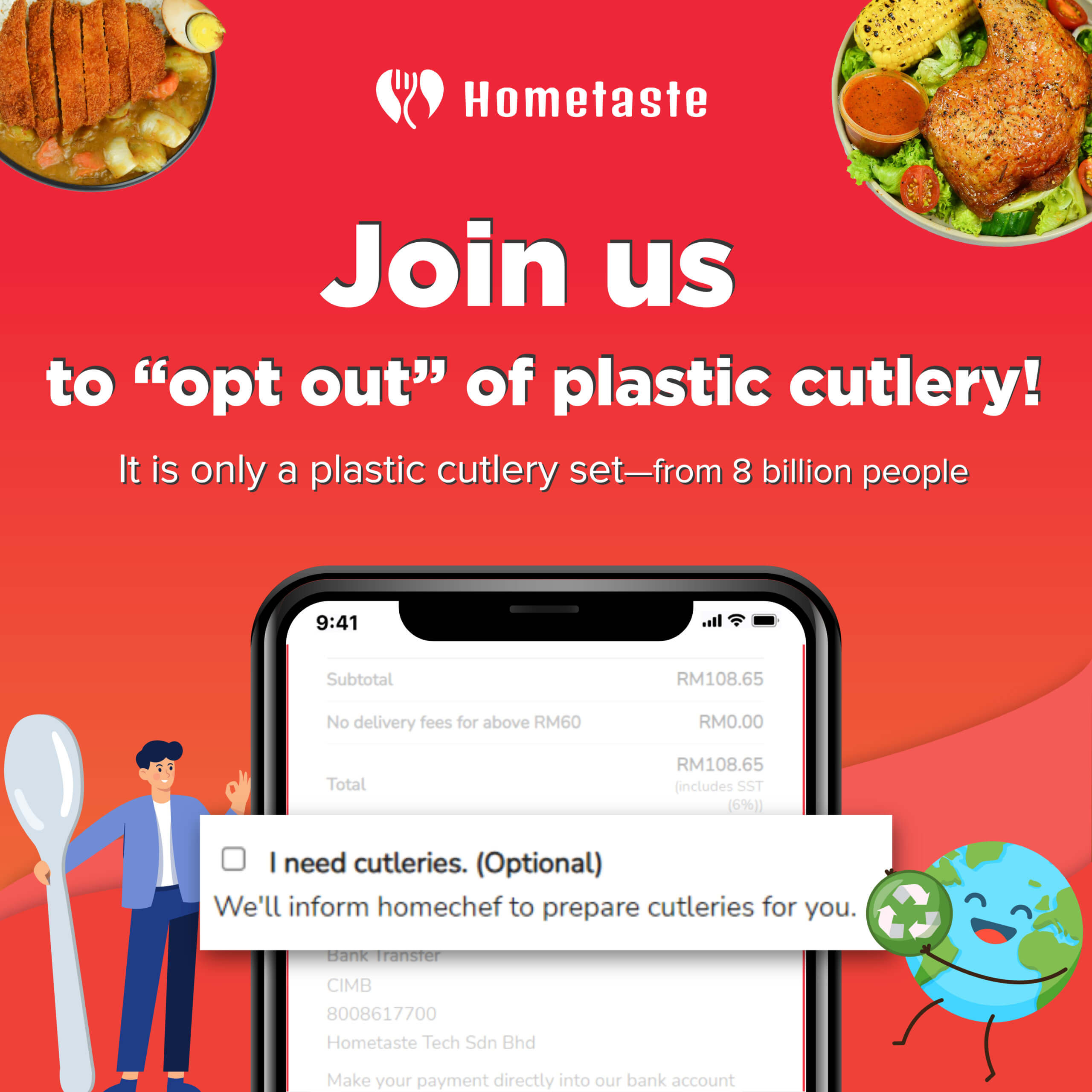 Hometaste Says No to Plastic Cutlery for saving our — Hometaste