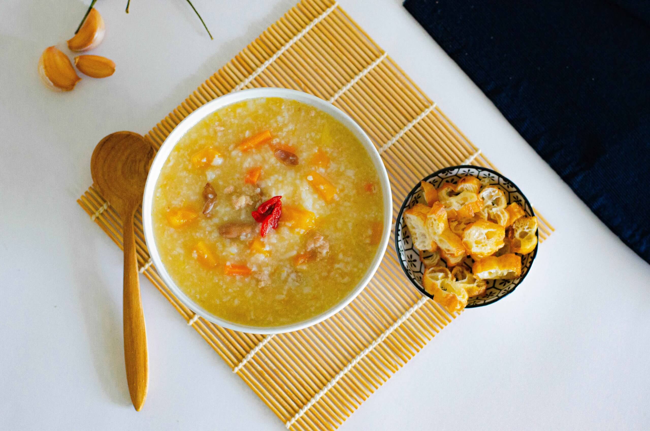 Pumpkin-Minced-Pork-Porridge(南瓜肉碎粥)