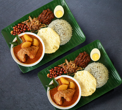 2x nyonya curry chicken with nasi lemak