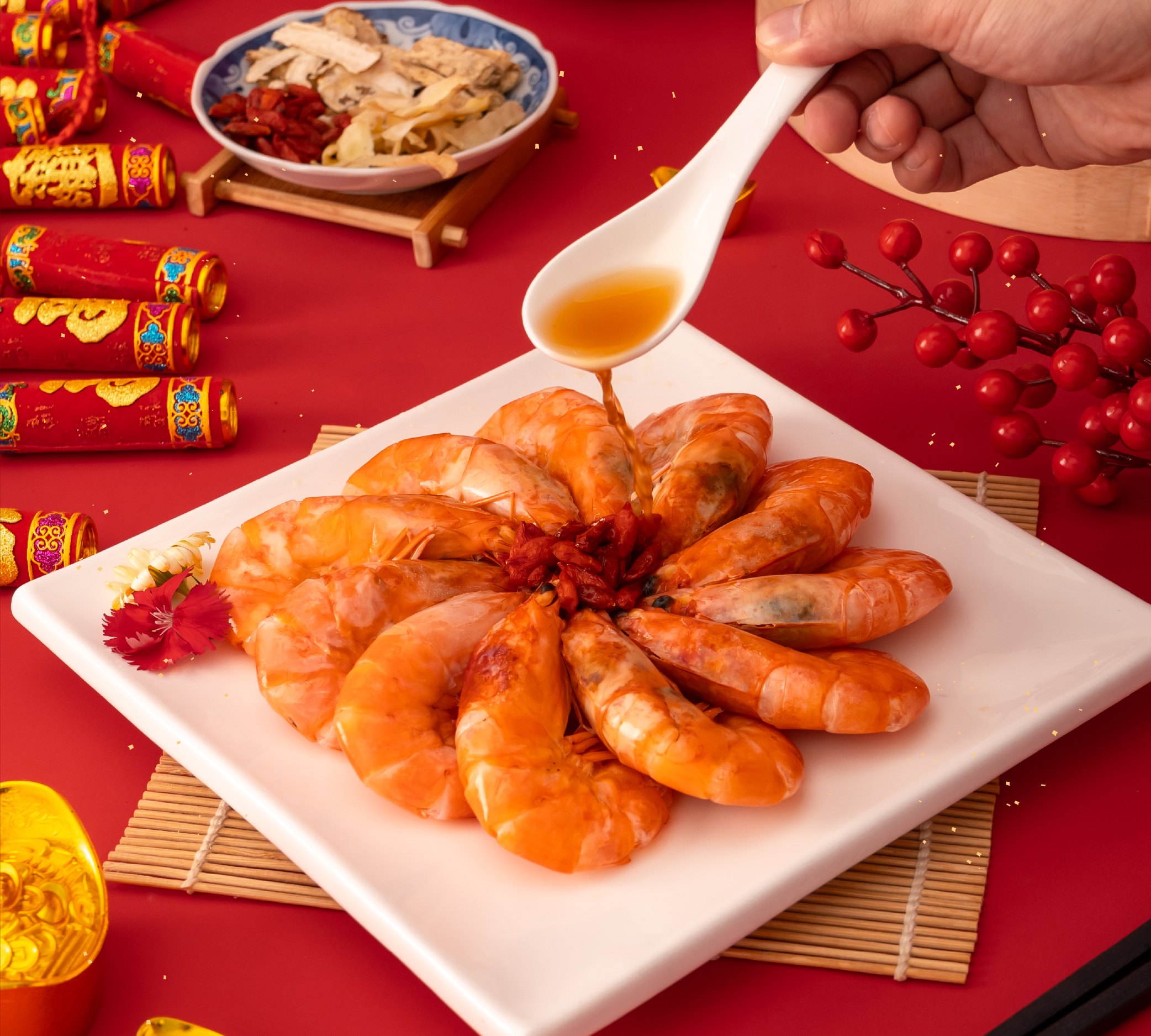 冰釀花雕醉虾 icy drunken shrimp in flower wine (frozen) 冰釀花雕醉虾 icy drunken shrimp in flower wine (frozen)